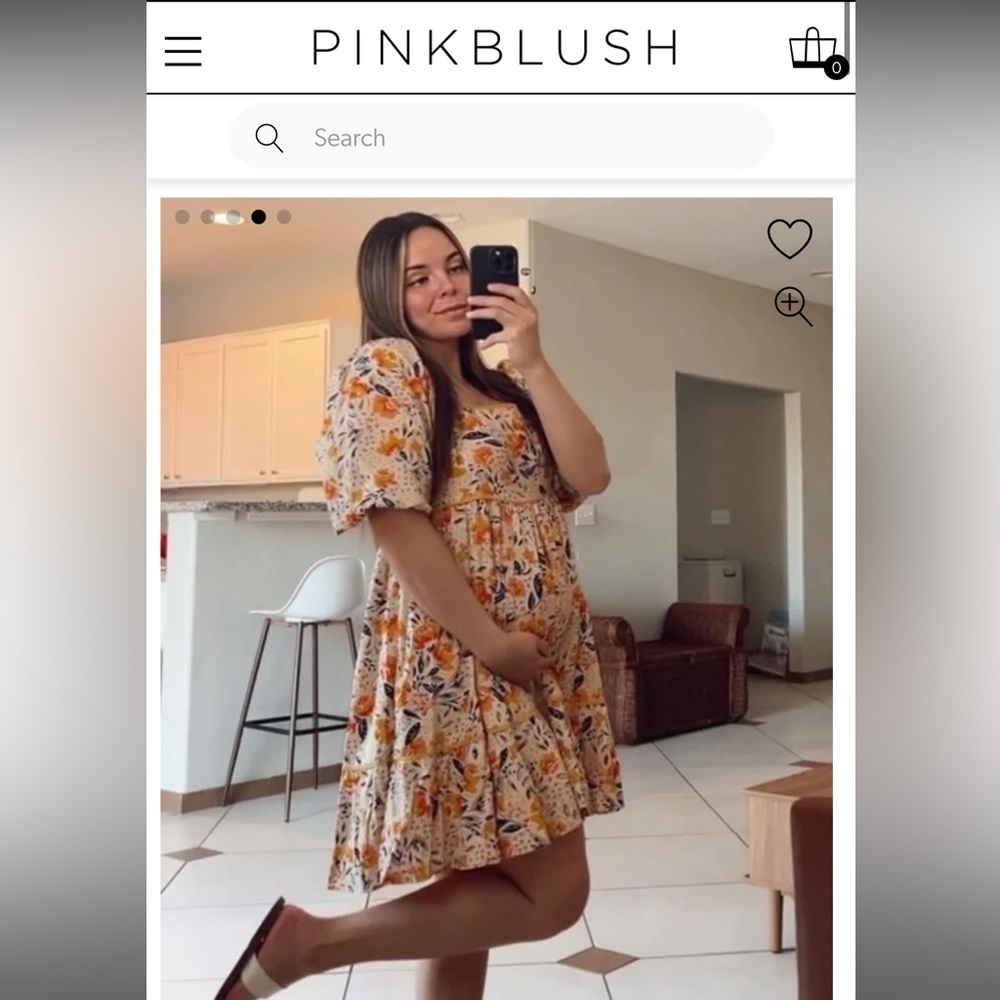 Maternity Floral Mini Dress